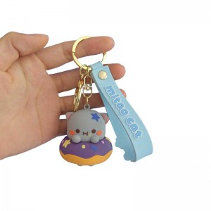 Bán buôn tùy chỉnh 3D PVC Keychain dễ thương